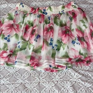 Beautiful White With a Flower Pattern Skirt.